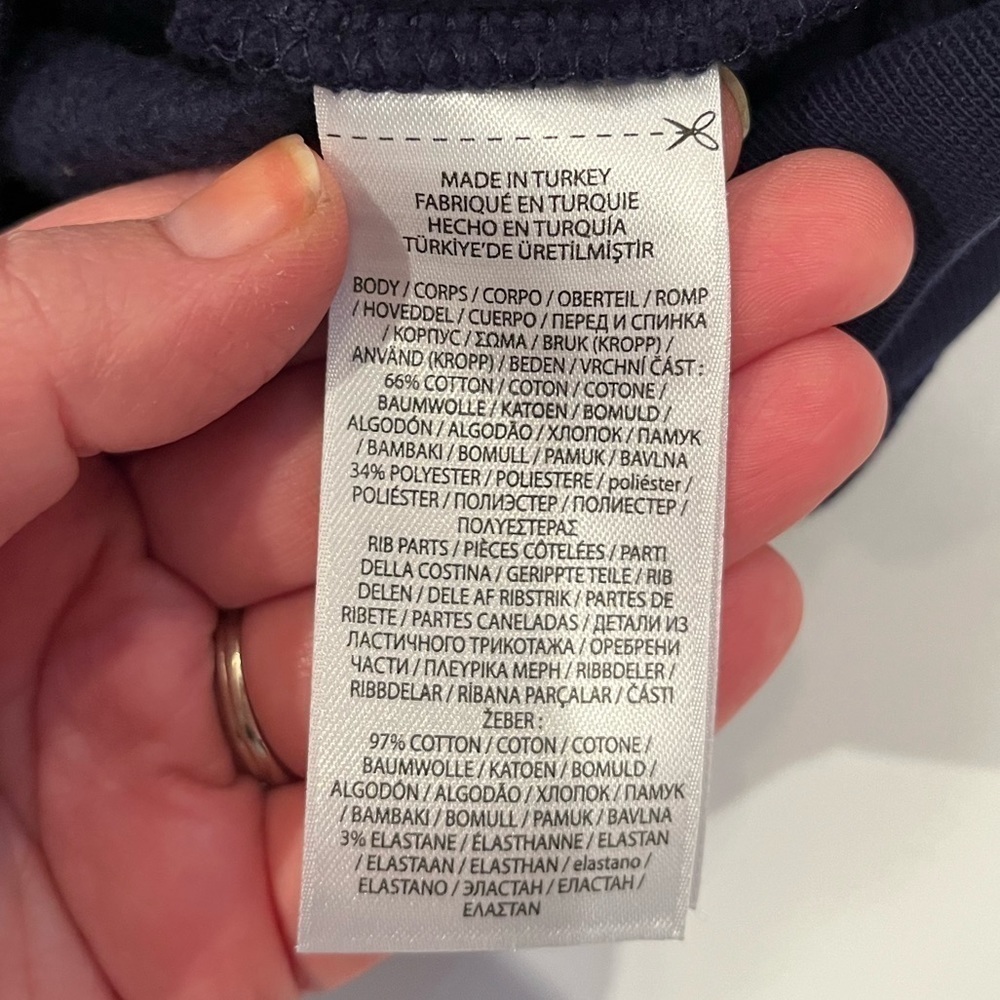 Ralph Lauren Polo Bear Boys Girls Navy Sweatshirt M (10/12) Like New - Picture 2 of 9